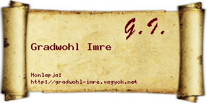 Gradwohl Imre névjegykártya